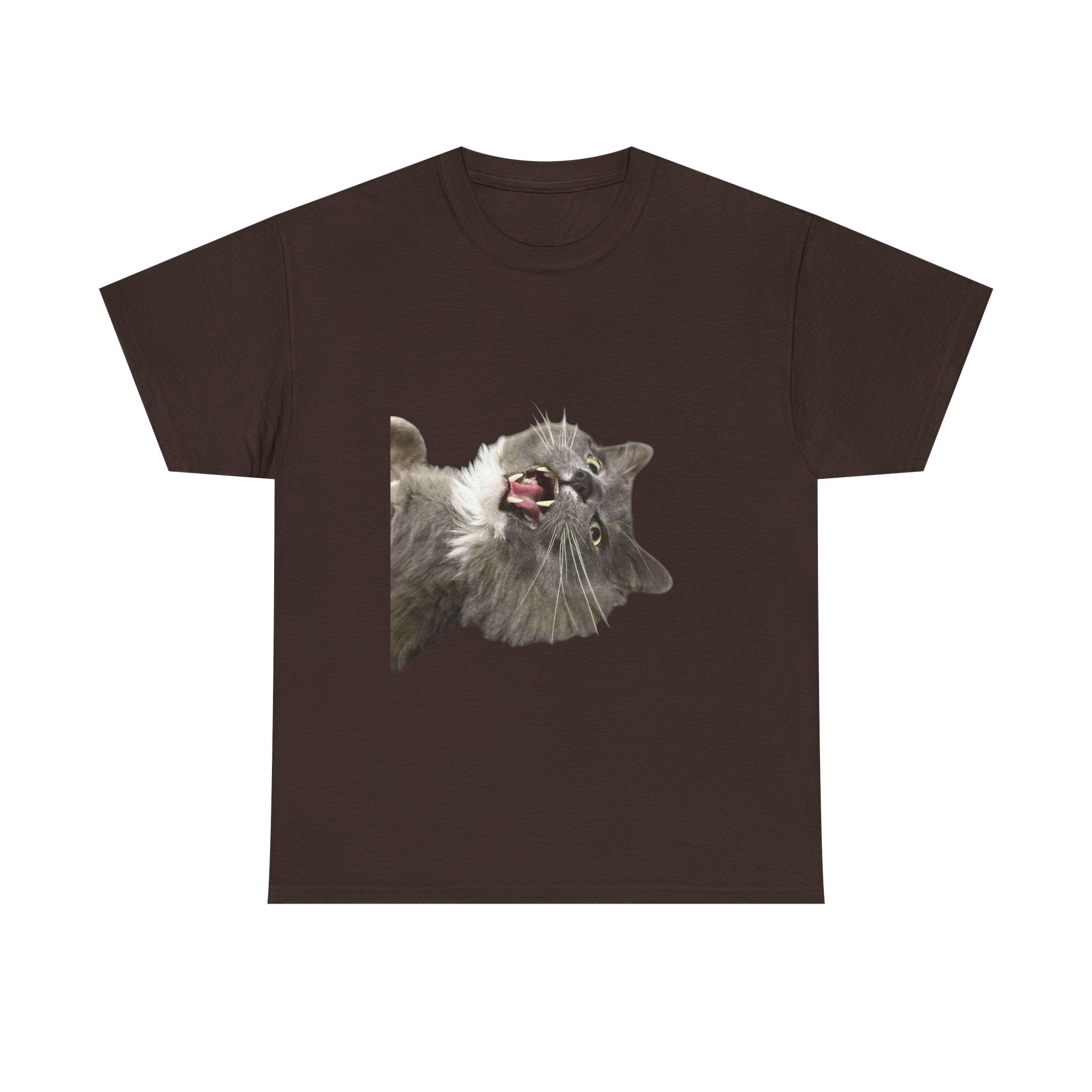 Chakra Cat Tee - Unisex Heavy Cotton T-Shirt, Trendy Graphic Tee, Cat Lovers Gift, Spiritual Vibe Shirt, Fun Everyday Wear