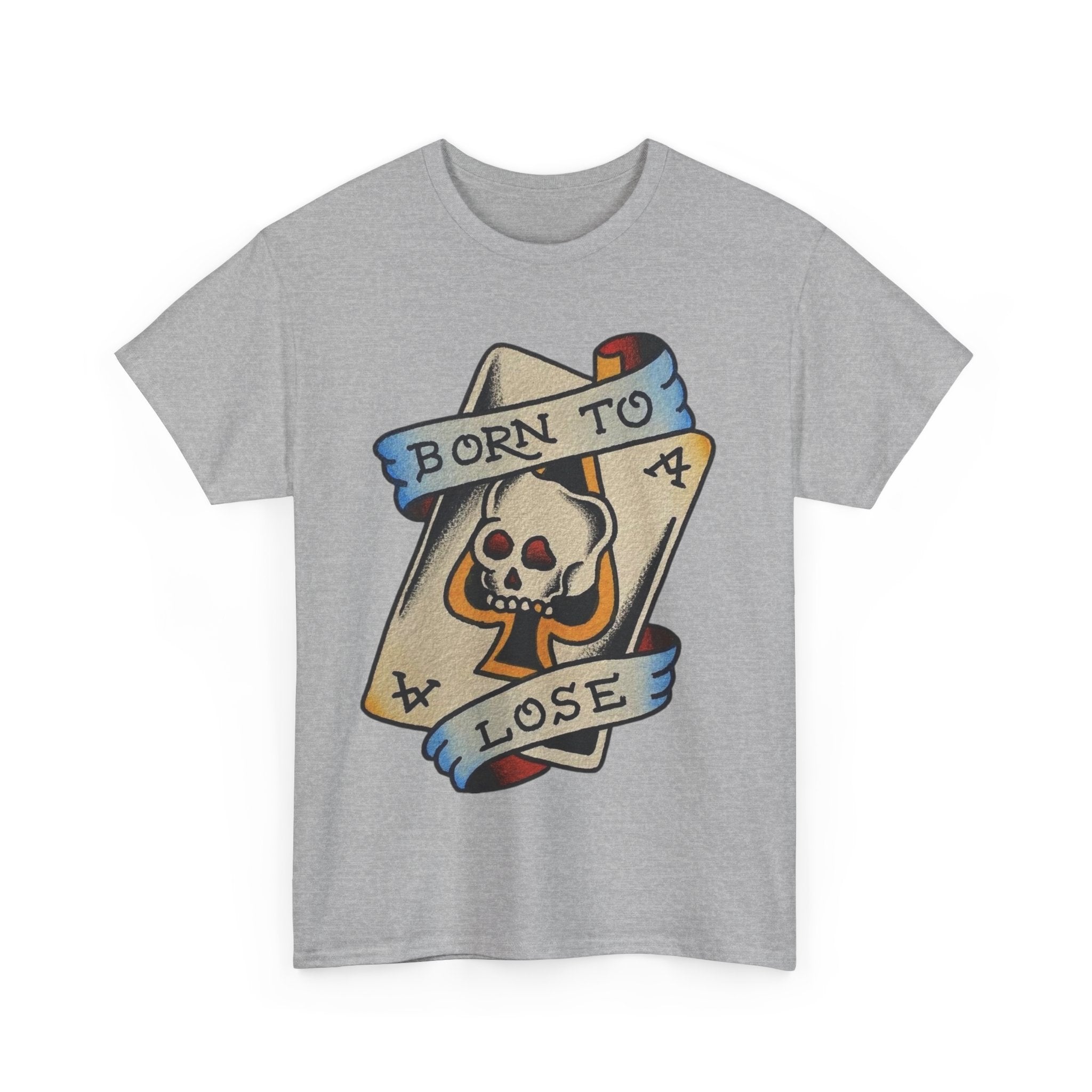 Skull Graphic Tee, Born to Lose Unisex T-Shirt, Casual Streetwear, Gift for Gamblers, Unique Fashion Statement, Halloween Apparel
