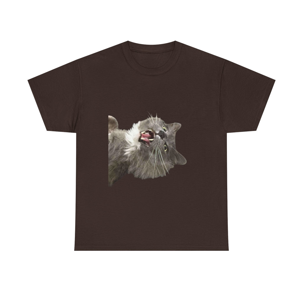 Chakra Cat Tee - Unisex Heavy Cotton T-Shirt, Trendy Graphic Tee, Cat Lovers Gift, Spiritual Vibe Shirt, Fun Everyday Wear
