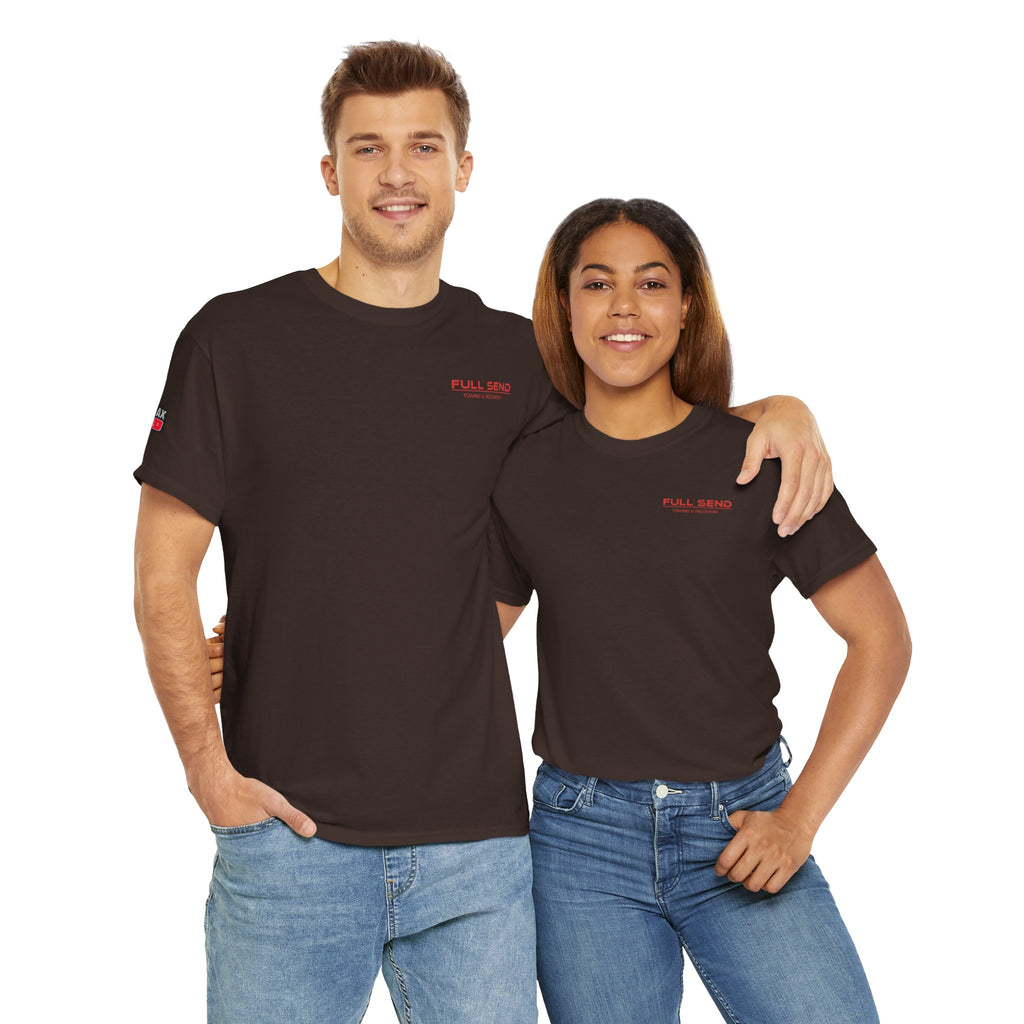 Full Send Towing Unisex Heavy Cotton Tee - Perfect for Car Enthusiasts, Casual Wear, Recovery Services, Gifts, Weekend Outings