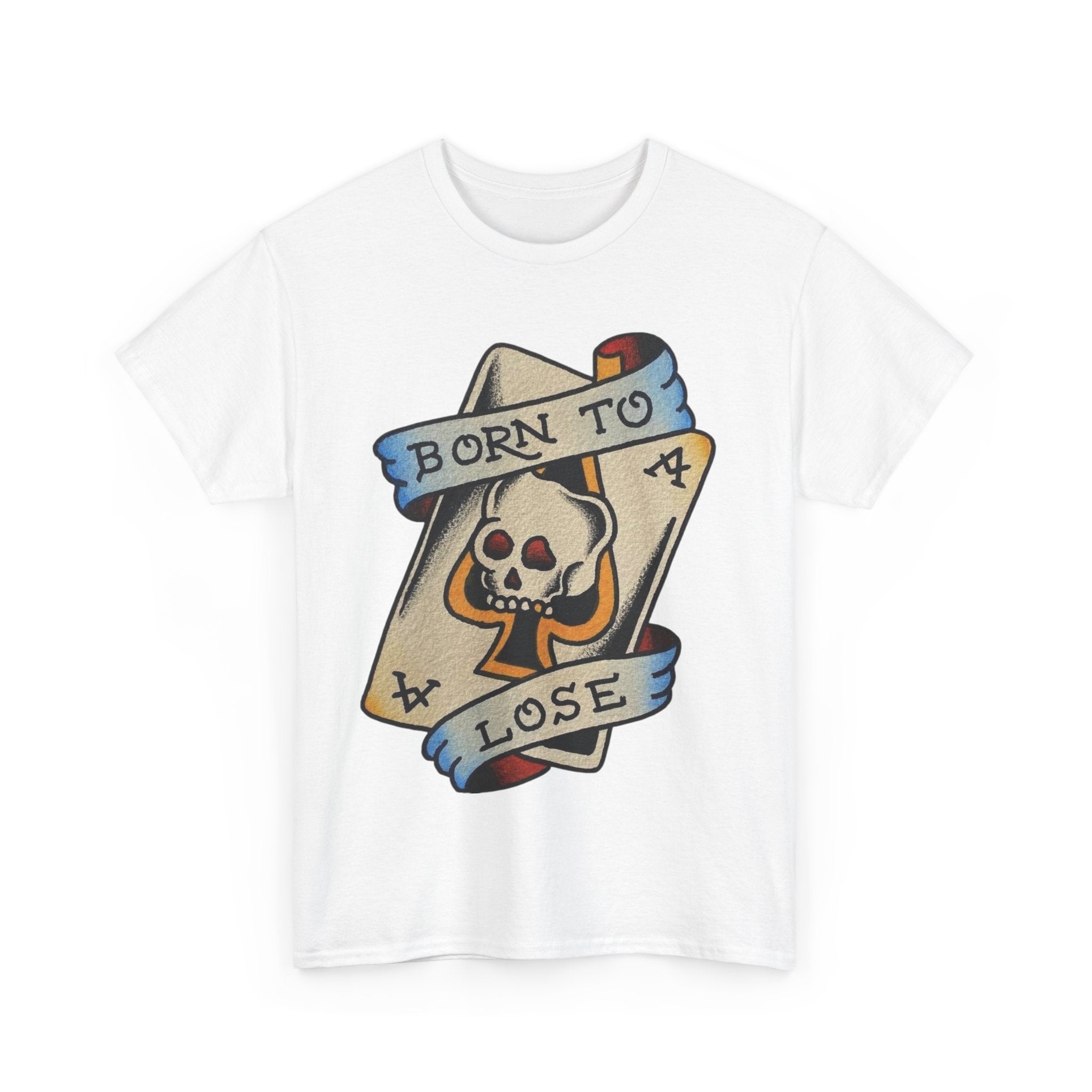 Skull Graphic Tee, Born to Lose Unisex T-Shirt, Casual Streetwear, Gift for Gamblers, Unique Fashion Statement, Halloween Apparel
