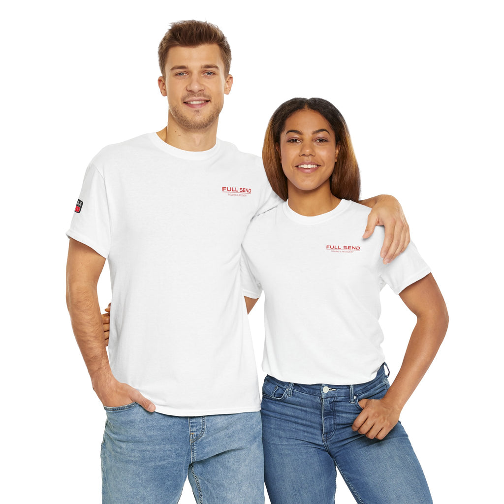 Full Send Towing Unisex Heavy Cotton Tee - Perfect for Car Enthusiasts, Casual Wear, Recovery Services, Gifts, Weekend Outings