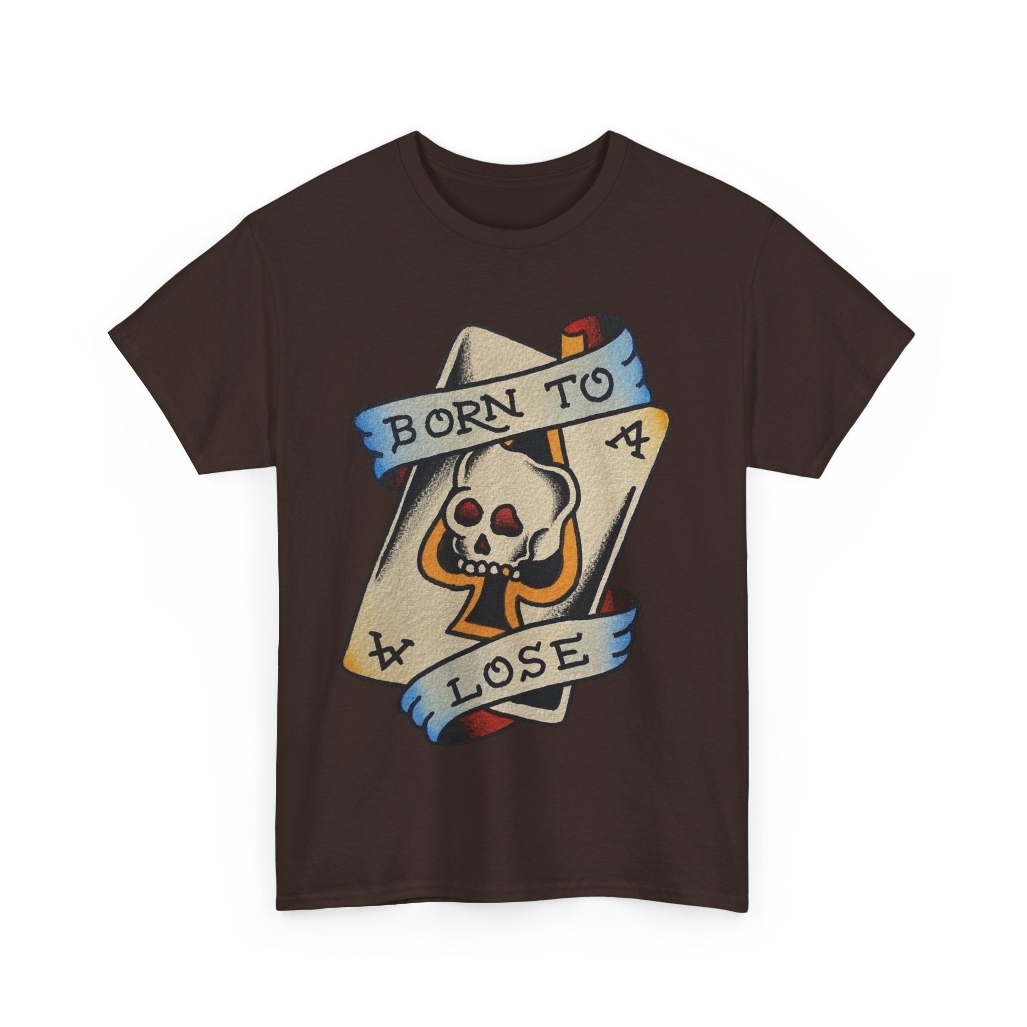 Skull Graphic Tee, Born to Lose Unisex T-Shirt, Casual Streetwear, Gift for Gamblers, Unique Fashion Statement, Halloween Apparel