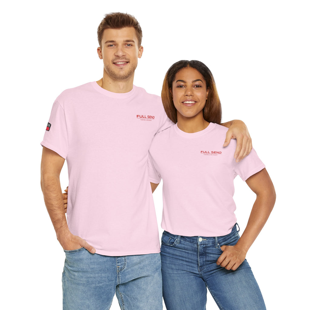 Full Send Towing Unisex Heavy Cotton Tee - Perfect for Car Enthusiasts, Casual Wear, Recovery Services, Gifts, Weekend Outings