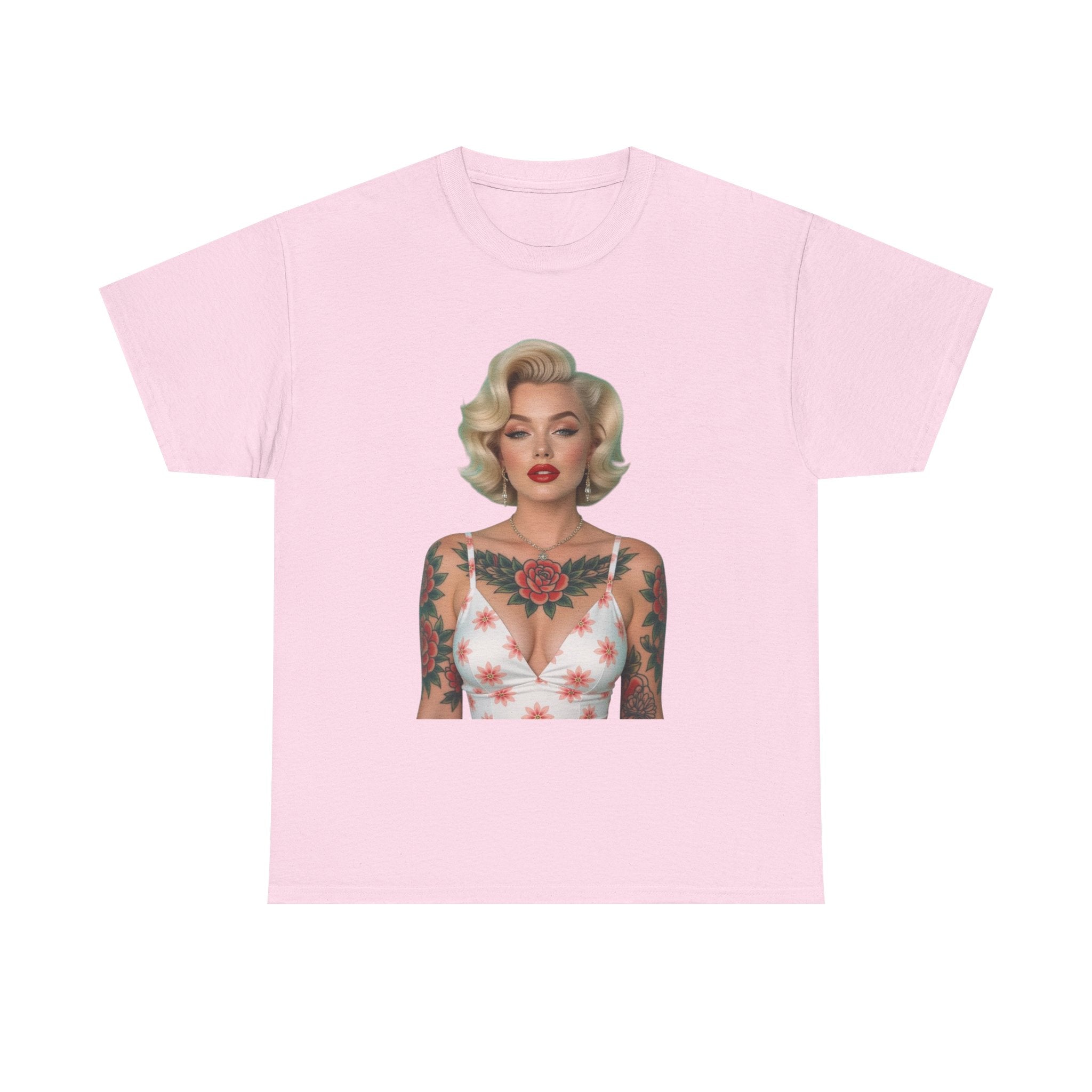 Tattooed Vintage Tee | Retro Style Unisex Heavy Cotton T-Shirt, Unique Apparel, Fashion Statement, Gift for Her, Trendy Graphic Tee