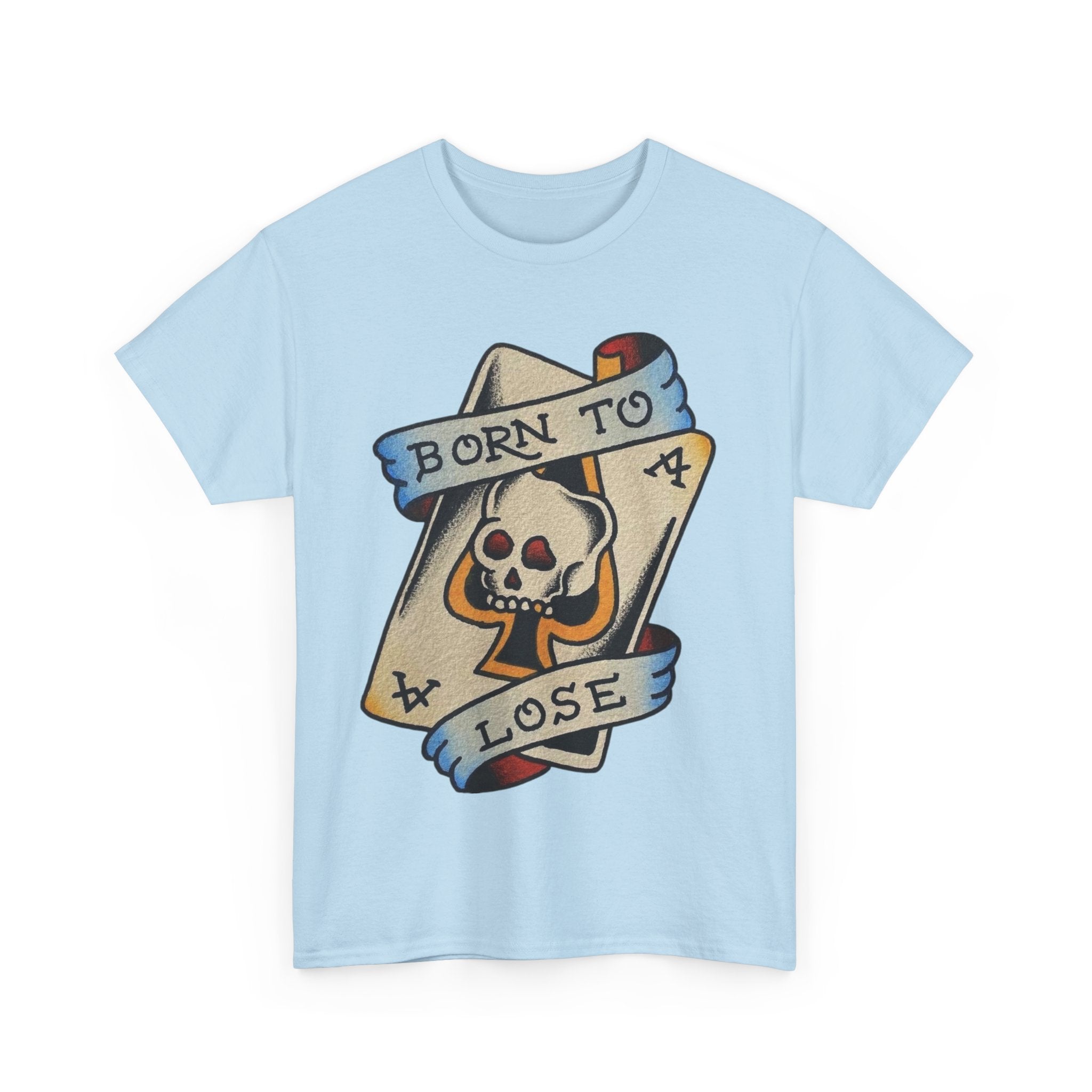 Skull Graphic Tee, Born to Lose Unisex T-Shirt, Casual Streetwear, Gift for Gamblers, Unique Fashion Statement, Halloween Apparel