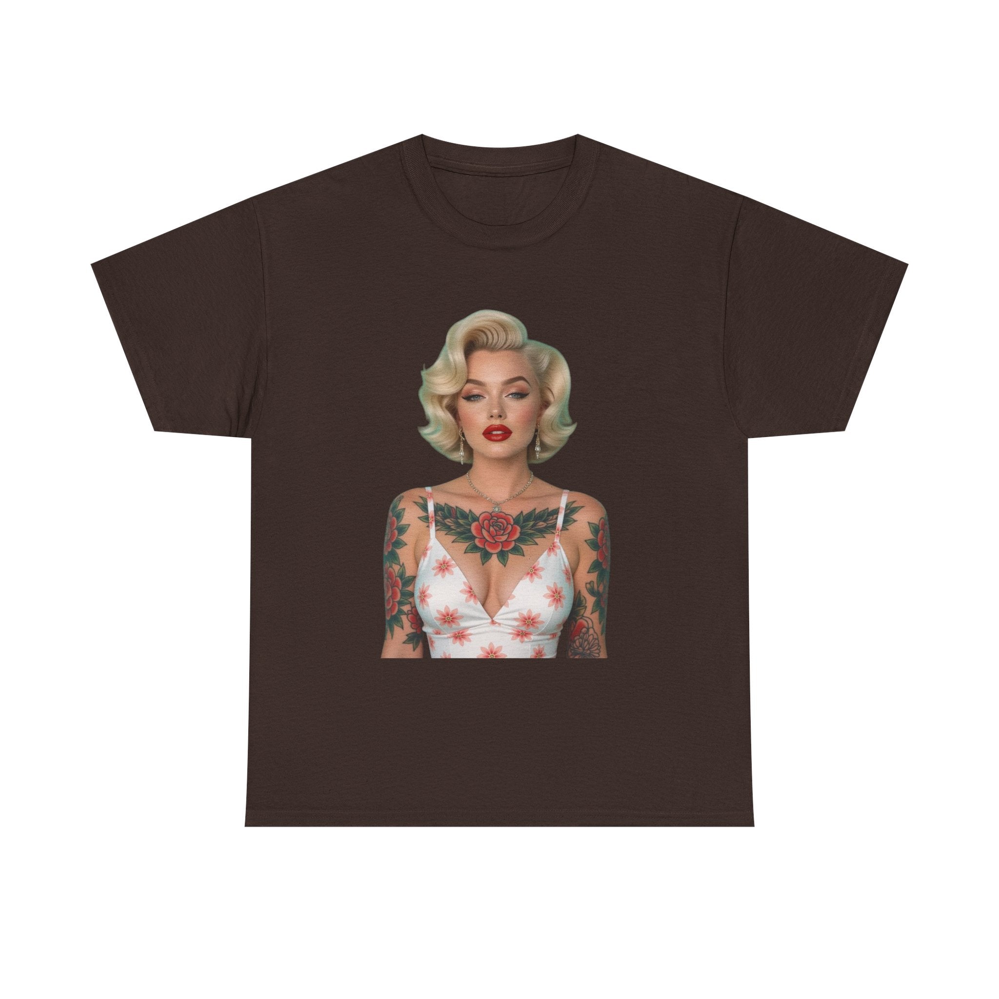 Tattooed Vintage Tee | Retro Style Unisex Heavy Cotton T-Shirt, Unique Apparel, Fashion Statement, Gift for Her, Trendy Graphic Tee