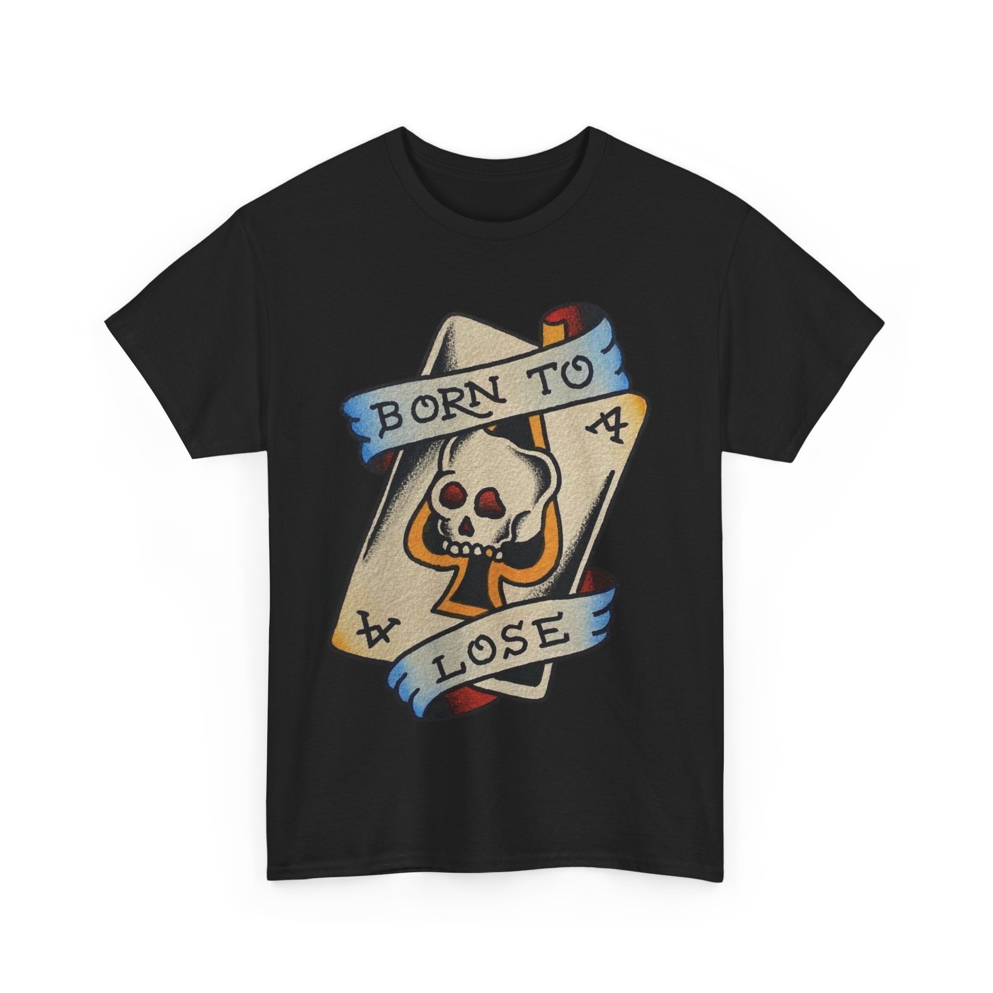 Skull Graphic Tee, Born to Lose Unisex T-Shirt, Casual Streetwear, Gift for Gamblers, Unique Fashion Statement, Halloween Apparel