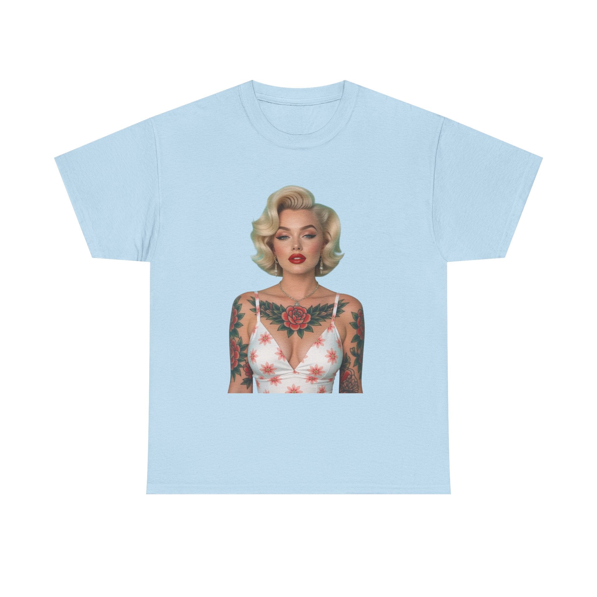 Tattooed Vintage Tee | Retro Style Unisex Heavy Cotton T-Shirt, Unique Apparel, Fashion Statement, Gift for Her, Trendy Graphic Tee