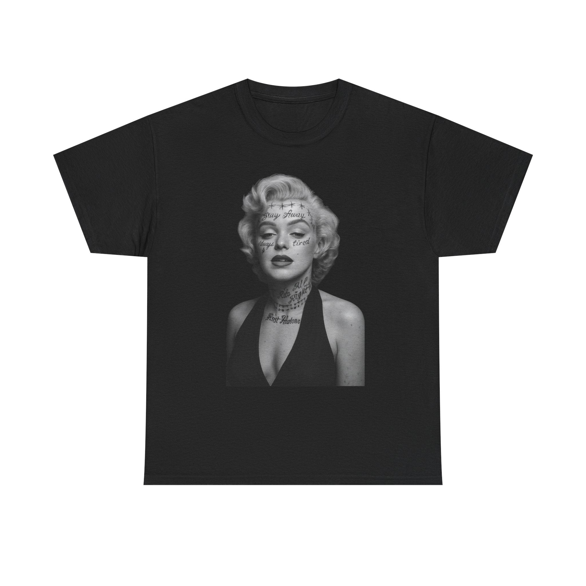 Marilyn Monroe X Post Malone Vintage Tee, Retro Graphic T-Shirt, Unisex Cotton Style, Perfect for Casual Wear or Gifts, Adult Fashion