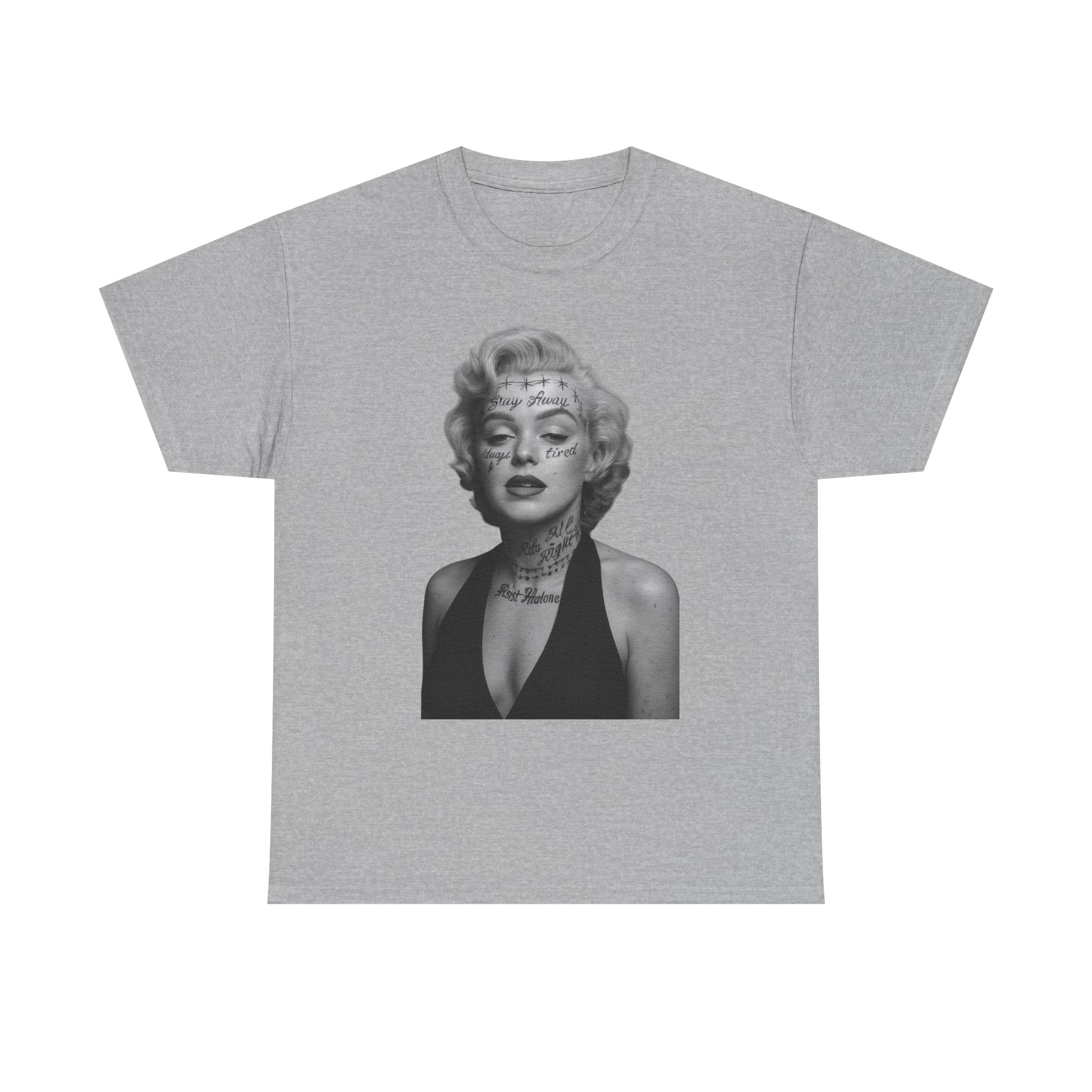 Marilyn Monroe X Post Malone Vintage Tee, Retro Graphic T-Shirt, Unisex Cotton Style, Perfect for Casual Wear or Gifts, Adult Fashion