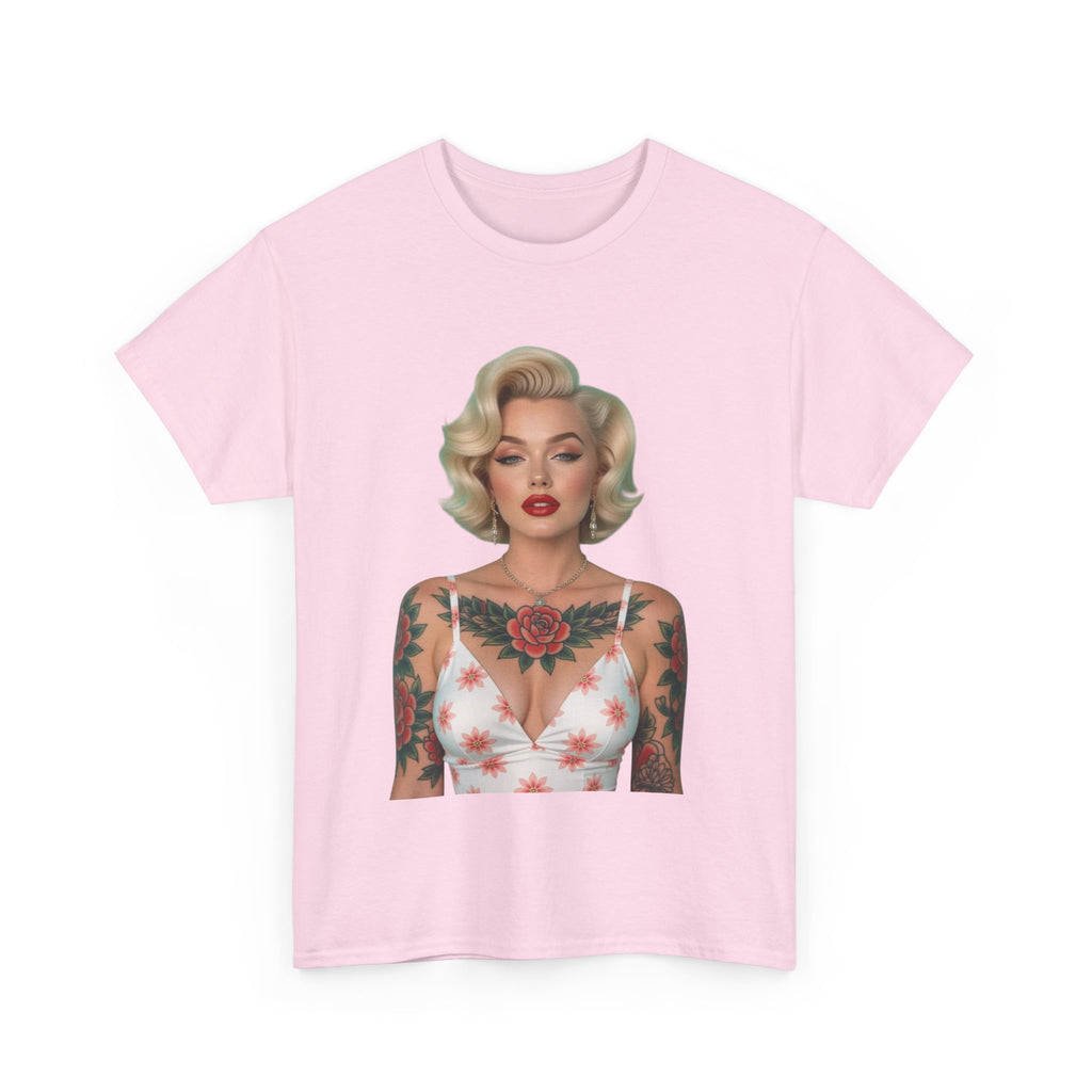 Tattooed Vintage Tee | Retro Style Unisex Heavy Cotton T-Shirt, Unique Apparel, Fashion Statement, Gift for Her, Trendy Graphic Tee